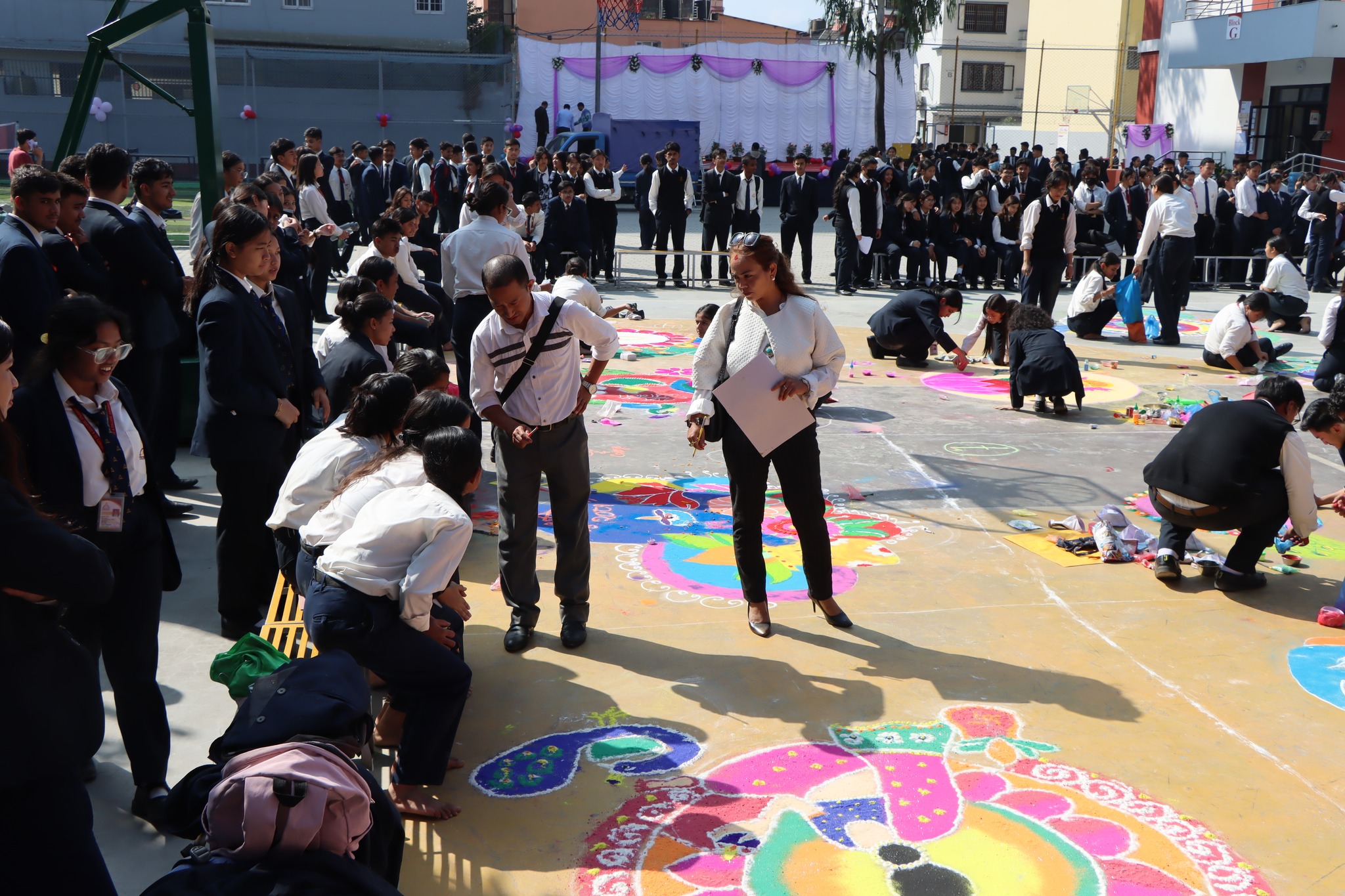 The Trinitian: Tihar Special (Wall Magazine) Rangoli Competition - Tihar Celebration