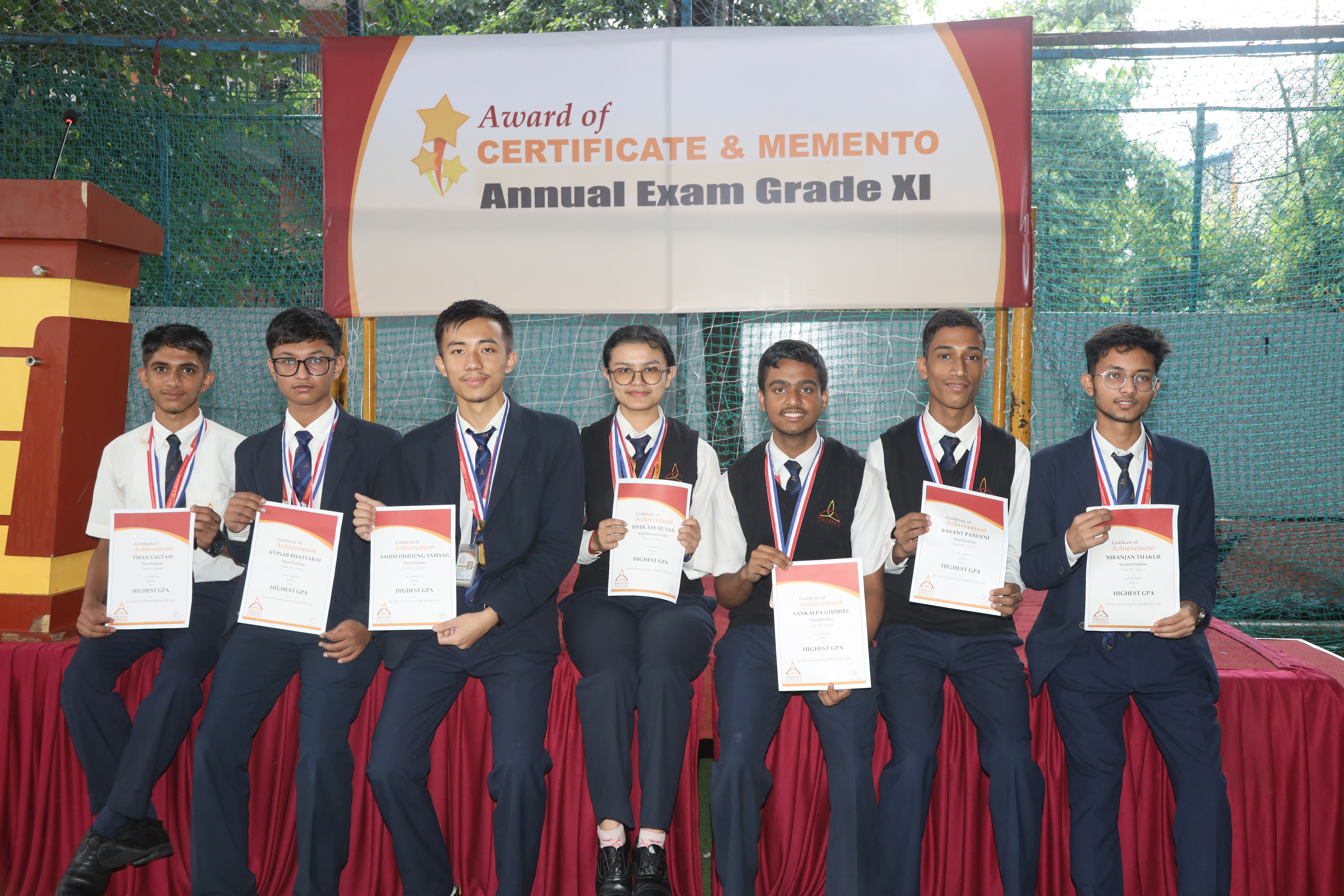 Award of Certificate and Memento - Annual Exam Grade XI 2023